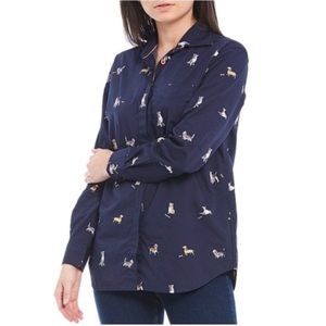 💙JOULES Dog Print Cotton Blouse